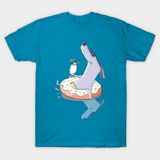 Floating Donut Dog T-Shirt